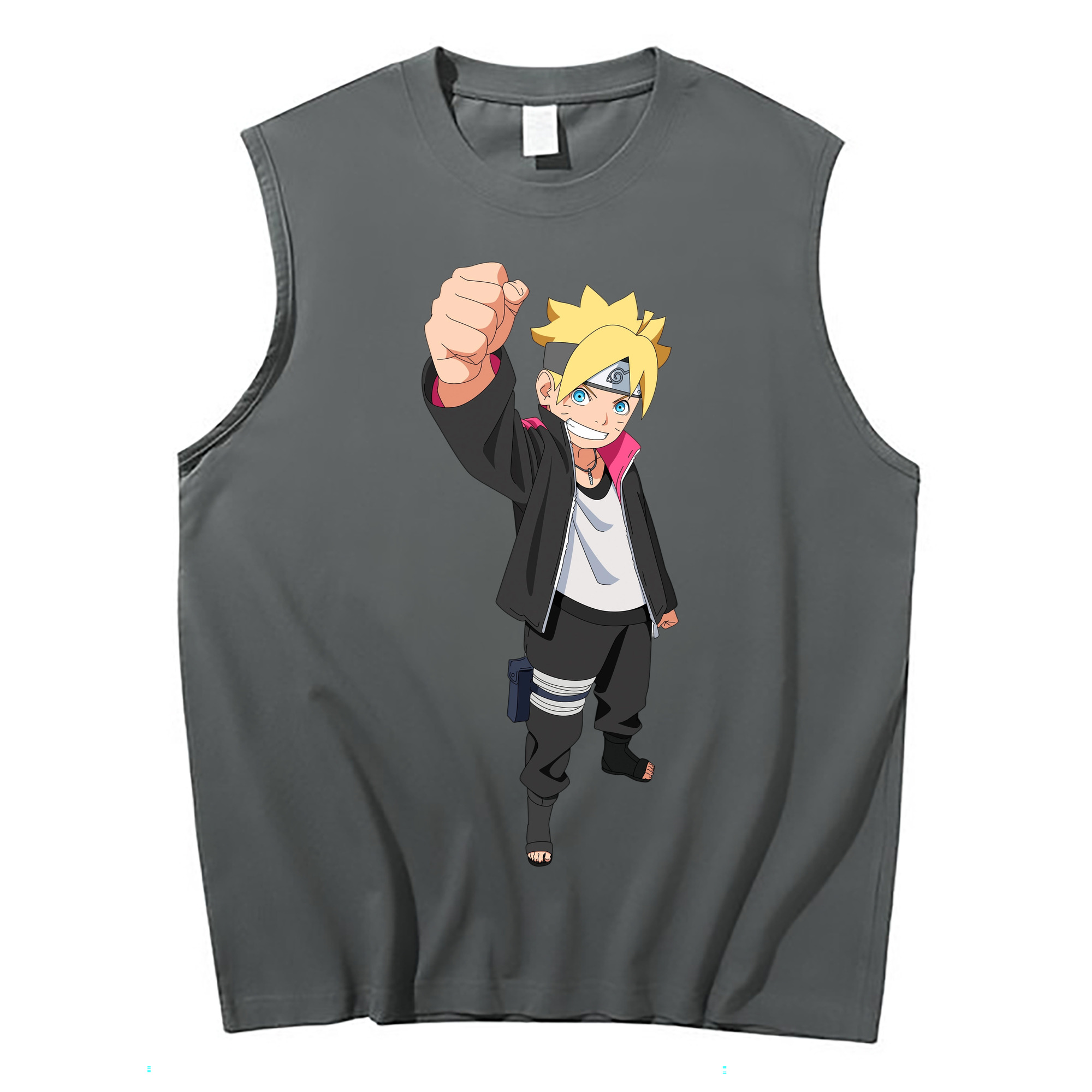 （画像用） NARUTO -ナルト- うずまき ボルト Uzumaki Boruto コットン100％タンクトップ（フロントプリント）